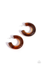 Load image into Gallery viewer, Paparazzi Glassy GAZE Brown Earring
