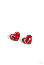 Load image into Gallery viewer, Paparazzi Glimmering Love - Red Earring
