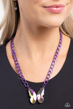 Load image into Gallery viewer, Paparazzi Fascinating Flyer - Purple Necklace
