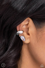 Load image into Gallery viewer, Paparazzi Twisting Teardrop White Cuff Earring
