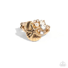 Load image into Gallery viewer, Paparazzi Beachy Bevvy - Gold Ring

