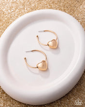 Load image into Gallery viewer, Paparazzi Fond Feature - Gold Earrings
