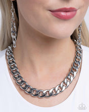 Load image into Gallery viewer, Paparazzi Action CURB Silver Necklace
