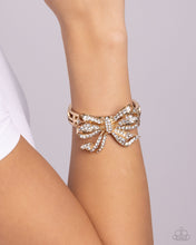 Load image into Gallery viewer, Paparazzi Its All A-BOW-t Me - Gold Bracelet
