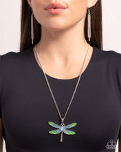 Load image into Gallery viewer, Paparazzi DRAGONFLY to the Sky Blue Necklace
