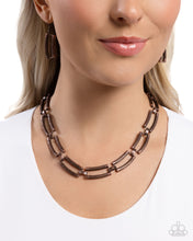 Load image into Gallery viewer, Paparazzi Technical Texture - Copper Necklace
