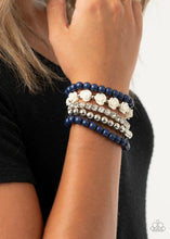 Load image into Gallery viewer, Paparazzi Rose Garden Grandeur Blue Bracelet
