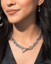 Load image into Gallery viewer, Paparazzi Mismatched Makeover - Blue Necklace (January 2025 Life of the Party)
