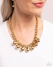 Load image into Gallery viewer, Paparazzi Raindrop Rebel - Gold Necklace
