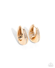 Load image into Gallery viewer, Paparazzi Executive Mansion - Gold Hoop Earrings
