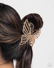 Load image into Gallery viewer, Paparazzi Floating Fanfare - Gold Hair Clip

