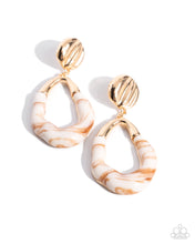 Load image into Gallery viewer, Paparazzi High-Sheen Swirls - Gold Earrings
