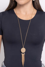 Load image into Gallery viewer, Paparazzi Tassel Tenure - Gold Necklace
