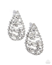 Load image into Gallery viewer, Paparazzi Giant Glitter - White Post Earring
