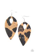 Load image into Gallery viewer, Paparazzi Cork Cabana Black Earrings
