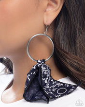 Load image into Gallery viewer, Paparazzi Bandana Belleza Blue Earring
