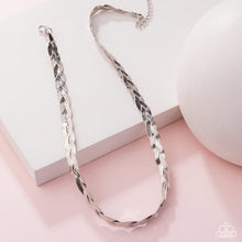 Load image into Gallery viewer, Paparazzi Bewildering Braid - Silver Necklace (April 2025 Life of the Party)
