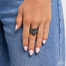 Load image into Gallery viewer, Paparazzi Gallant Glitter - Black Ring
