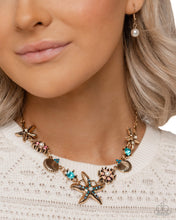 Load image into Gallery viewer, Paparazzi Starfish Song Necklace and Starfish Single Bracelet - Blue Set
