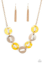 Load image into Gallery viewer, Paparazzi Retro Retrograde Yellow Necklace
