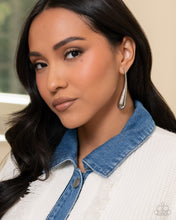 Load image into Gallery viewer, Paparazzi Elongated Effort - Silver Earrings
