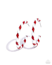 Load image into Gallery viewer, Paparazzi Candy Cane Lane - Red Earrings
