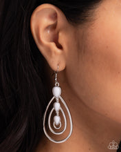 Load image into Gallery viewer, Paparazzi Sweat and TIERS - White Earring
