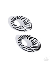 Load image into Gallery viewer, Paparazzi Zebra Style Black Earrings
