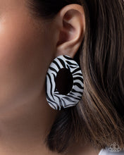 Load image into Gallery viewer, Paparazzi Zebra Style Black Earrings
