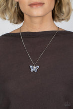 Load image into Gallery viewer, Paparazzi  Free-Flying Flutter Blue Necklace
