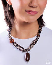 Load image into Gallery viewer, Paparazzi Wildlife Wardrobe Brown Necklace
