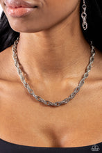 Load image into Gallery viewer, Paparazzi Braided Ballad - Silver Necklace
