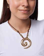 Load image into Gallery viewer, Paparazzi Sincere Spiral Brown Necklace

