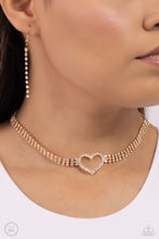 Load image into Gallery viewer, Paparazzi Rows of Romance - Gold Necklace
