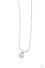 Load image into Gallery viewer, Paparazzi Seize the Initial - Silver - G Necklace
