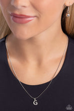 Load image into Gallery viewer, Paparazzi Seize the Initial - Silver - G Necklace
