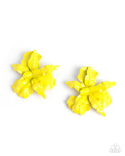 Load image into Gallery viewer, Paparazzi Flourishing Freestyle Yellow Earrings

