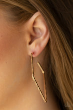 Load image into Gallery viewer, Paparazzi Geo Grunge Gold Earrings
