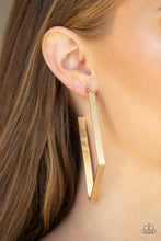 Load image into Gallery viewer, Paparazzi Way Over the Edge Gold Earring
