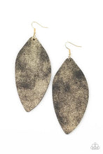 Load image into Gallery viewer, Paparazzi Serenely Smattered Gold (Gold/Black) Earrings
