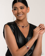 Load image into Gallery viewer, Paparazzi Asscher Assumption Red Necklace/Bracelet Set

