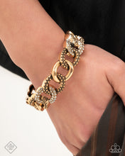Load image into Gallery viewer, Paparazzi Assertive Austerity Gold Bracelet (March 2025 Magnificent Musings)
