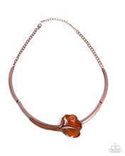 Load image into Gallery viewer, Paparazzi Calla Lily Chic Copper Necklace
