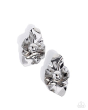 Load image into Gallery viewer, Paparazzi Crinkled Catwalk Silver Earrings
