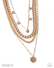 Load image into Gallery viewer, Paparazzi Fluttering Fringe Gold Necklace (September 2025 Glimpses of Malibu)
