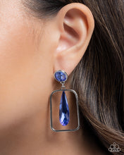 Load image into Gallery viewer, Paparazzi Future Framing Blue Earrings
