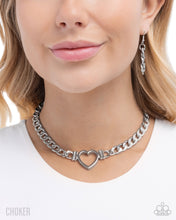 Load image into Gallery viewer, Paparazzi Heartfelt Hunch Silver Necklace
