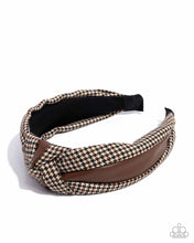 Load image into Gallery viewer, Paparazzi Houndstooth Haute Brown Headband
