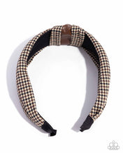 Load image into Gallery viewer, Paparazzi Houndstooth Haute Brown Headband
