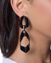 Load image into Gallery viewer, Paparazzi Iconic Illusion Black Earrings
